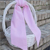 pink gingham monogrammed easter basket sash
