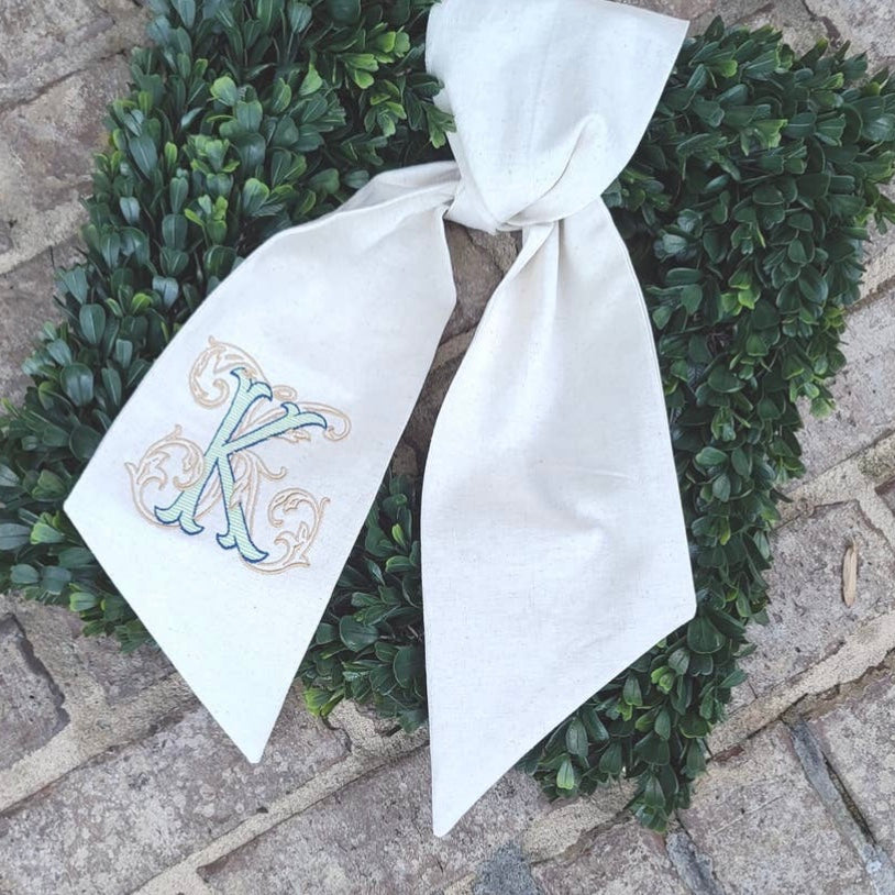 Monogrammed/Personalized Wreath Sash