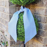 blue wreath sash topiary basket monogrammed
