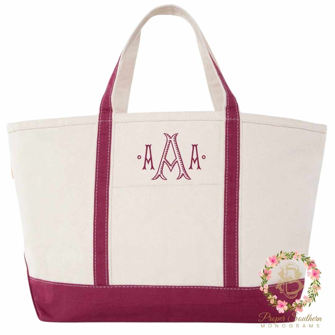 Large Boat Tote – The Monogrammed Home