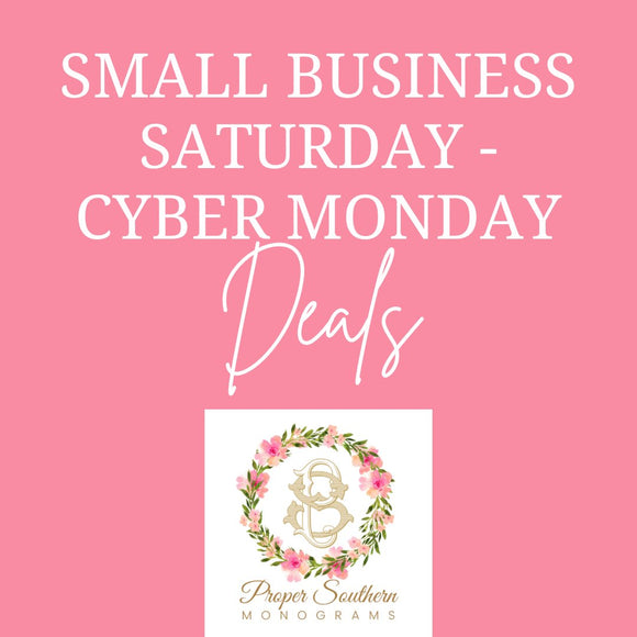 Small Business Saturday /Cyber Monday Deals