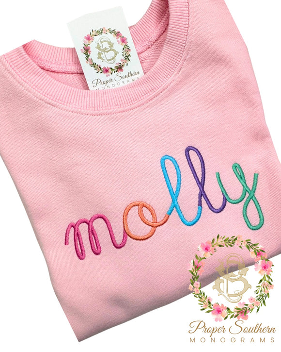 Monogrammed Sweatshirt - Monogram or Name
