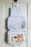 BUNDLE UP2 Hanging Toiletry Bag - RIBBON FLORAL BLUE