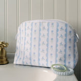 GOODIE COSMETIC BAG - RIBBON FLORAL BLUE