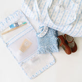 MINI ROLLUP HANGING BAG - RIBBON FLORAL BLUE