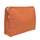 ROADIE LARGE Zip Pouch - GINGHAM ORANGE