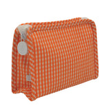 ROADIE SMALL Zip Pouch - GINGHAM ORANGE