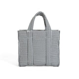 QUILTED MINI GO GO TOTE - GINGHAM BLACK
