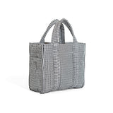QUILTED MINI GO GO TOTE - GINGHAM BLACK