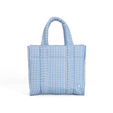 QUILTED MINI GO GO TOTE - PIMLICO STRIPE CHAMBRAY