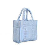 QUILTED MINI GO GO TOTE - PIMLICO STRIPE CHAMBRAY