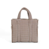 QUILTED MINI GO GO TOTE - GINGHAM COCO