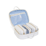 LUXE TRVL2 Cosmetic Toiletry Case - WOVEN BLANC