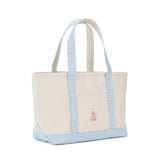 MEDIUM TOTE - COATED CANVAS NATURAL with BALLET MIST TRIM