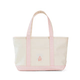 MEDIUM TOTE - COATED CANVAS NATURAL with BALLET TAFFY TRIM