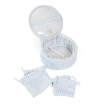 QUILTED JEWEL ROUND - PIMLICO STRIPE BLUE