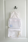 BUNDLE UP2 Hanging Toiletry Bag - RIBBON FLORAL PINK