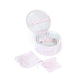 QUILTED JEWEL ROUND - PIMLICO STRIPE PINK