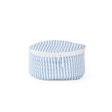 QUILTED JEWEL ROUND - PIMLICO STRIPE CHAMBRAY