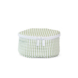QUILTED JEWEL ROUND - PIMLICO STRIPE SAGE