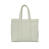 QUILTED GO GO TOTE - PIMLICO STRIPE SAGE
