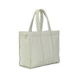 QUILTED GO GO TOTE - PIMLICO STRIPE SAGE