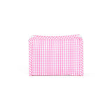 ROADIE SMALL Zip Pouch - GINGHAM PINK