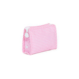 ROADIE SMALL Zip Pouch - GINGHAM PINK