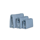 ROADIE LARGE Zip Pouch - RODEO CHECK INDIGO