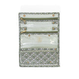 LUXE JEWELRY WALLET - SURREY with Green Pinstripe Liner