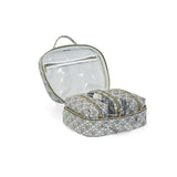 LUXE TRVL 2 Cosmetic Toiletry Case - SURREY with Green Pinstripe Liner