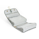 LUXE Hanging Toiletry Case SURREY with Green Pinstripe Liner