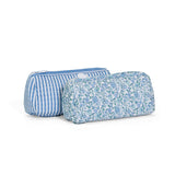 QUILTED POCHETTE BAG - PIMLICO STRIPE CHAMBRAY