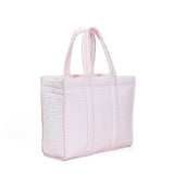 QUILTED GO GO TOTE - PIMLICO STRIPE PINK