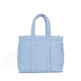 QUILTED GO GO TOTE - PIMLICO STRIPE CHAMBRAY
