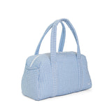 QUILTED GRANDE DUFFEL - PIMLICO STRIPE CHAMBRAY