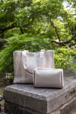 LUXE LINEN BIG RUNAROUND TOTE - SAND-COCO