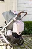 QUILTED STROLLER BAG - PIMLICO STRIPE PINK