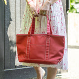 MEDIUM TOTE - COATED CANVAS RED