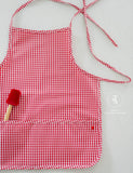 APRON - GINGHAM RED *2PC PRE-PACK*