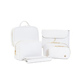 LUXE TRVL2 Cosmetic Toiletry Case - WOVEN BLANC