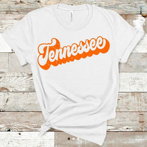 Tennessee Groovy Tee - White - Adult XL