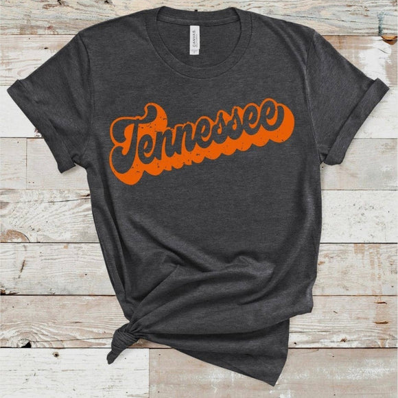 Tennessee Groovy Tee - Charcoal Grey - Adult 3XL