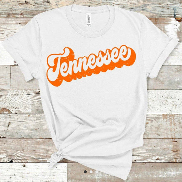 Tennessee Groovy Tee - White - Adult 2XL