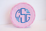 JEWEL ROUND CASE - GINGHAM PINK
