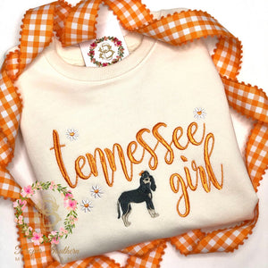 Monogrammed Tennessee sweatshirt girls