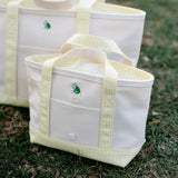 MINI TOTE - ERNIE COATED CANVAS with BUTTERCUP TRIM