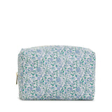 LUXE Everyday Cosmetic Bag - HAMPTONS with Chambray Pinstripe Liner