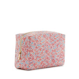 LUXE Everyday Cosmetic Bag - MARSEILLE with Pink Pinstripe Liner