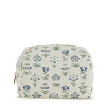 LUXE Everyday Cosmetic Bag - PROVENCE with Green Pinstripe Liner
